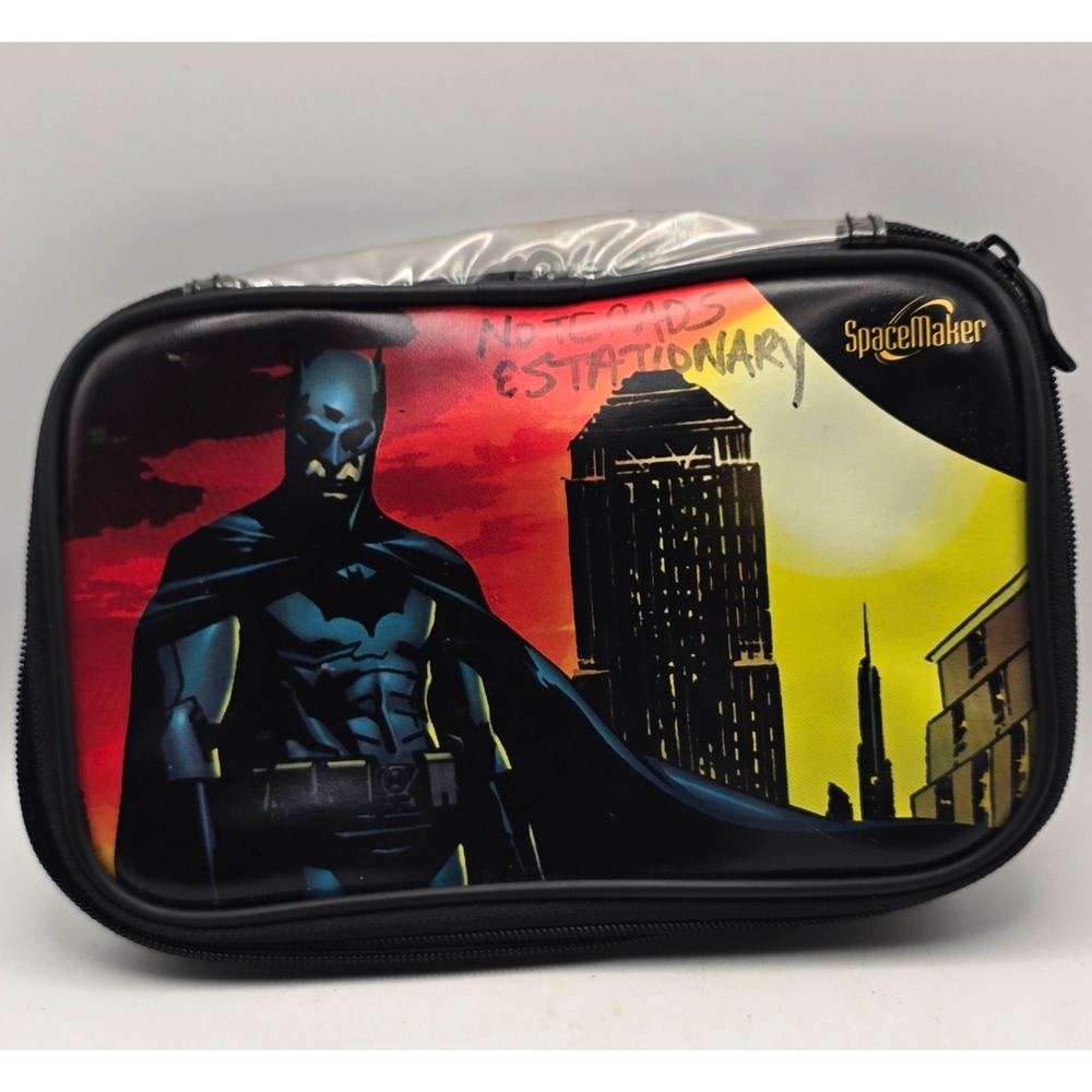 SpaceMaker Batman Hard Zippered Pen & Pencil Case Black/Red/Yellow Plastic